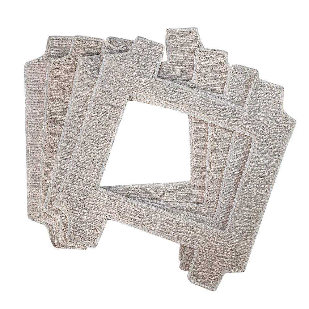 OULIGET Cleaning Rag Compatible with Ecovacs Winbot W2 Omni, W1, W1 Pro Window Vacuum Cleaner Robot, Window Cleaning Wipe Pads Replacement Set,4 Pieces (4, 10 Inches)