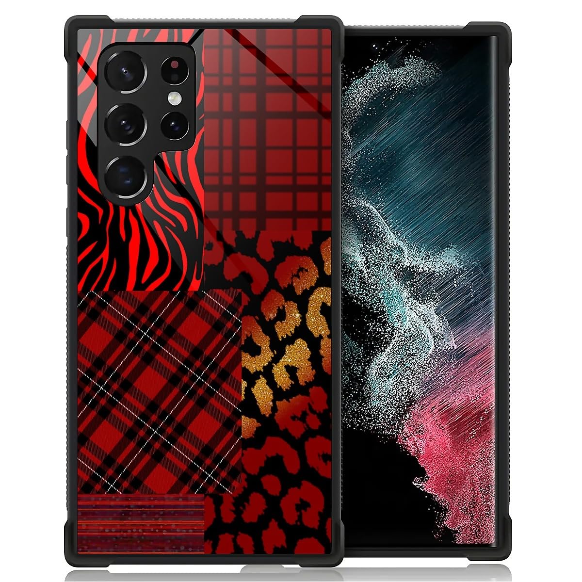 AshaPro Compatible with Samsung Galaxy S23 Ultra Case Reinforced Four Corner Shock-Absorbing Anti Slip Soft TPU Frame Case for Samsung Galaxy S23