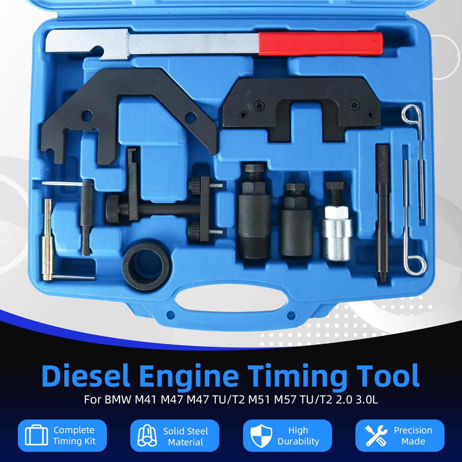 FreeTec Strumento di Regolazione del Motore per Albero a camme Compatibile con BMW M41 M47 M51 M57