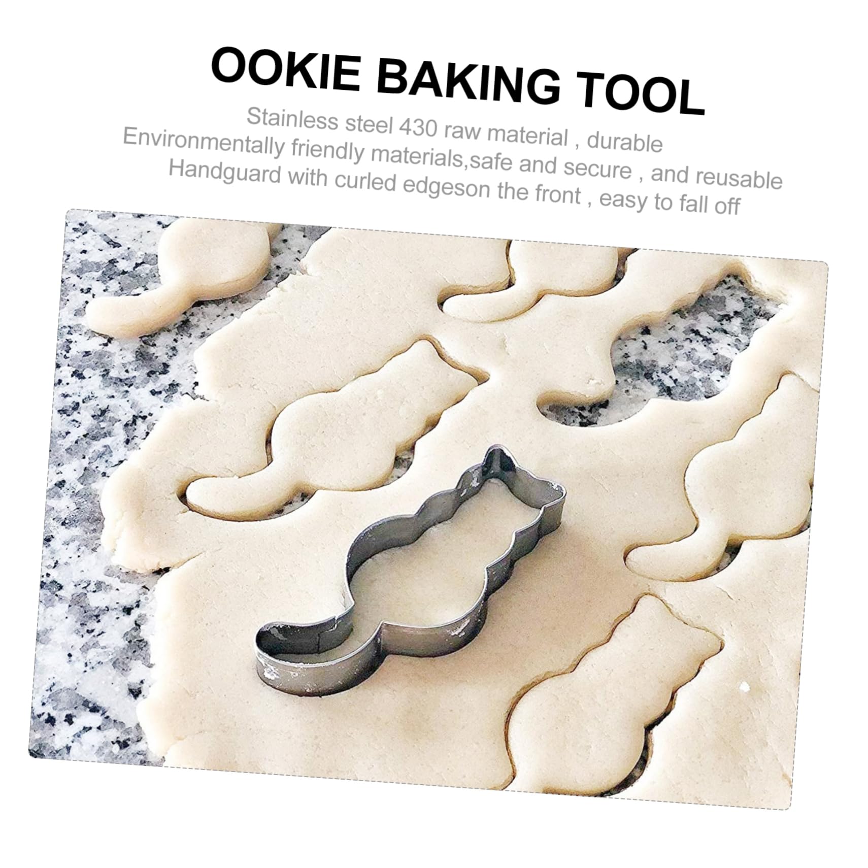 LIFKOME 3 Juegos De Cortadores De Galletas Con Forma De Gato Moldes De Acero Inoxidable Para Hornear Resistentes Y Fáciles De Guardar 5 Piezas X 3