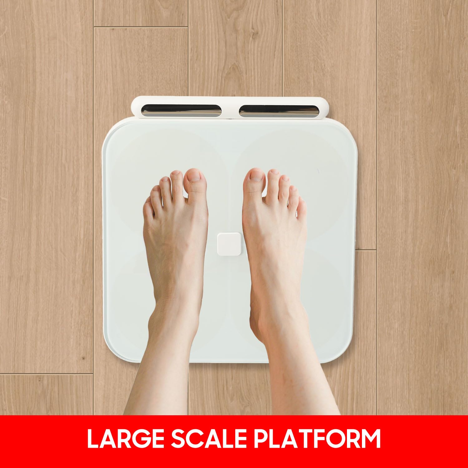 Bilancia Pesapersone Digitale, Bilancia Intelligente Impedenziometrica Bluetooth con App, ad Alta Precisione per la Misurazione Mano-piede, LED Display, per Grasso Corporeo, BMI, Peso