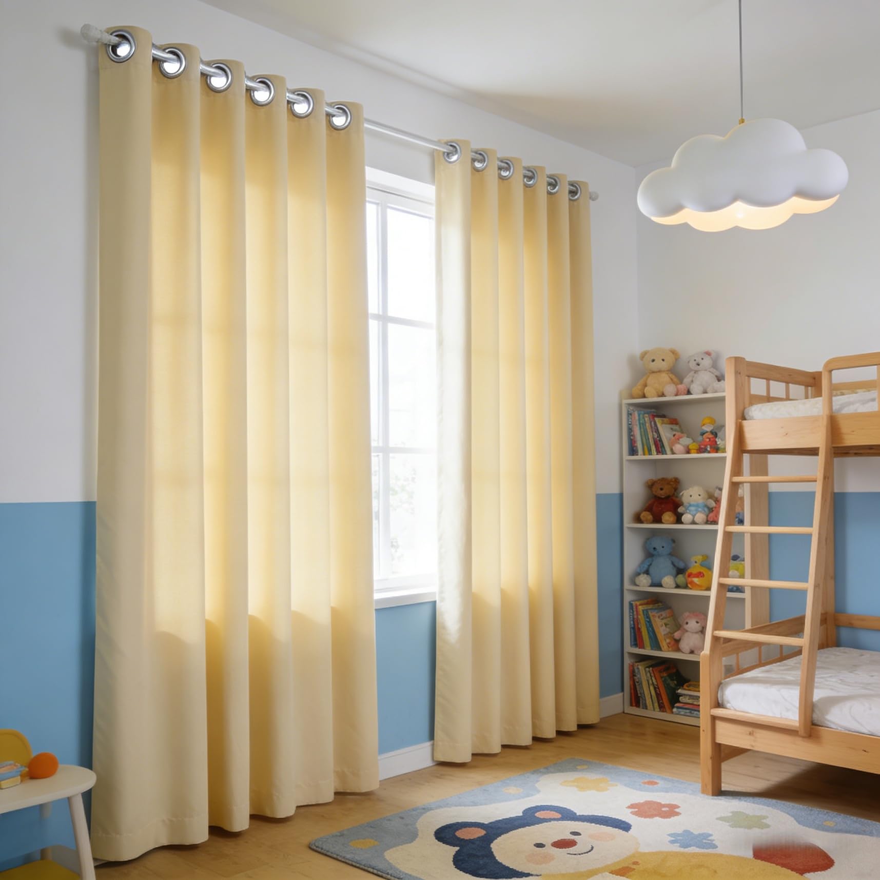 Rideau thermique anti-chaleur occultant 140x250 cm phonique pour fenêtre de chambre