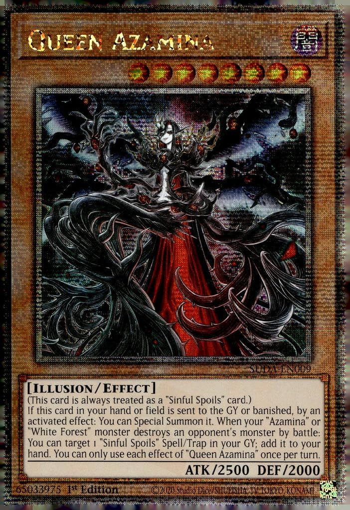 Queen Azamina (Quarter Century Secret Rare) - SUDA-EN009 - Quarter Century Secret Rare - 1st Edition