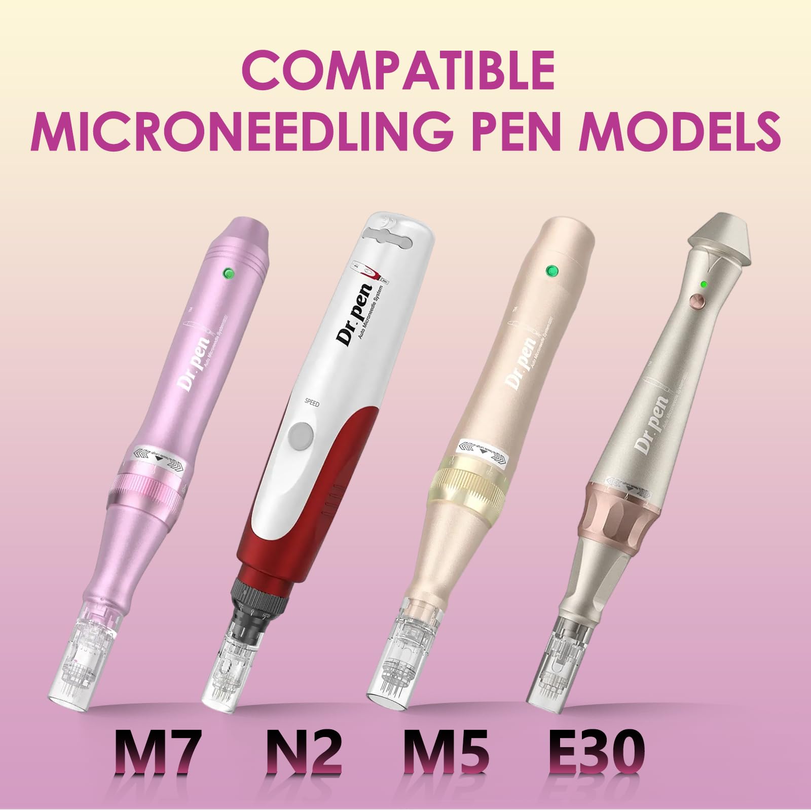 Dr Pen Lot de 12 cartouches jetables originales 12 broches compatibles avec Dr. Pen M7/M5/N2/E30