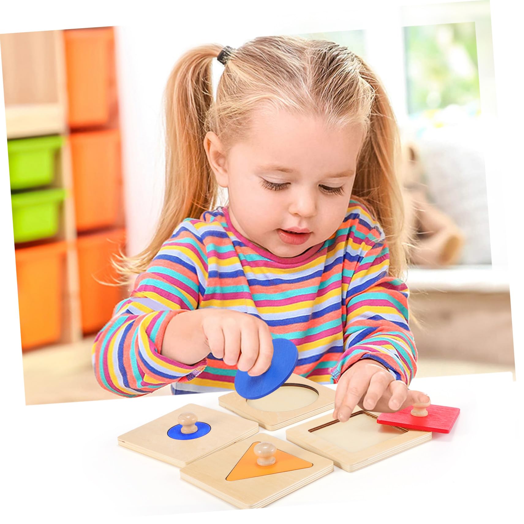 Uonlytech 2juego Caja De Monedas con Panel Geométrico para Juguetes De Madera Rompecabezas Educativos para Pequeños y Bebés para Desarrollo Temprano