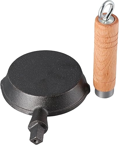 Miniatura 4 de Leadigol Mini sartén, sartén de hierro fundido antiadherente para huevos, gas, camping, hogar, cocina, pequeña sartén para tortilla