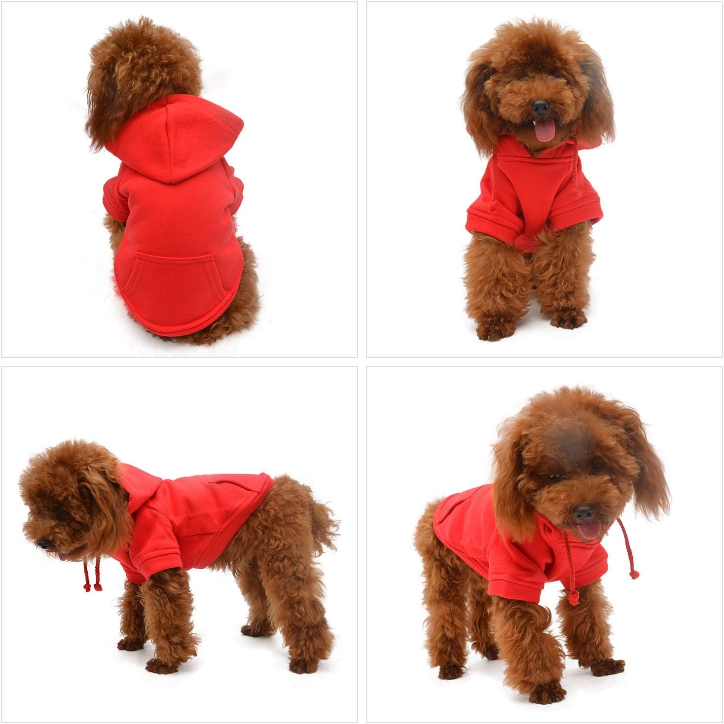 Lovelonglong Pet Clothing Clothes Dog Coat Hoodies Winter Autumn Sweatshirt for Small Middle Large Size Dogs 11 Colors 100% Cotton 2018 New (XS - Image 4