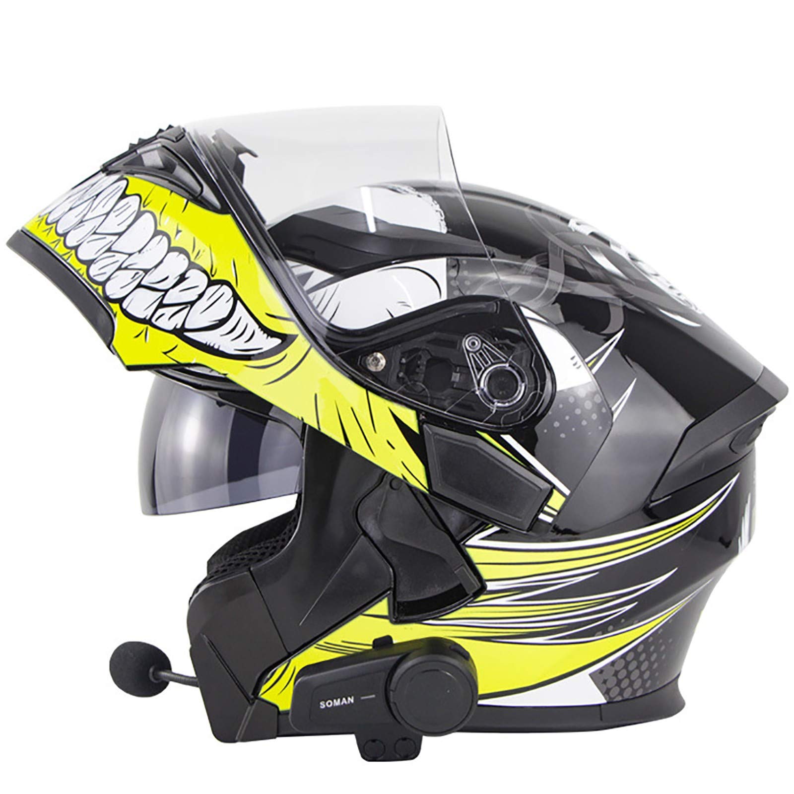 Casque intégral modulaire X5 double visière taille M avec Bluetooth M2 D