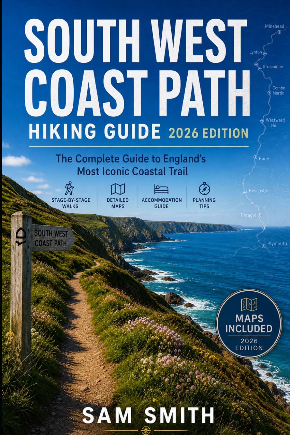 South West Coast Path Hiking Guide 2026: The Complete England Coast Trail Companion with Stage-by-Stage Walks, Scenic Routes, Maps, Accommodation, and ... Tips (The Complete Hiking Guide Series 2026)