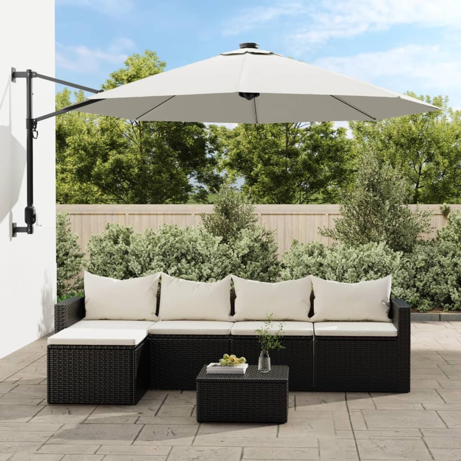 ShGaxin Ersatzbezug Für Ampelschirm 350cm - Sandweiß UV-beständiger Polyester