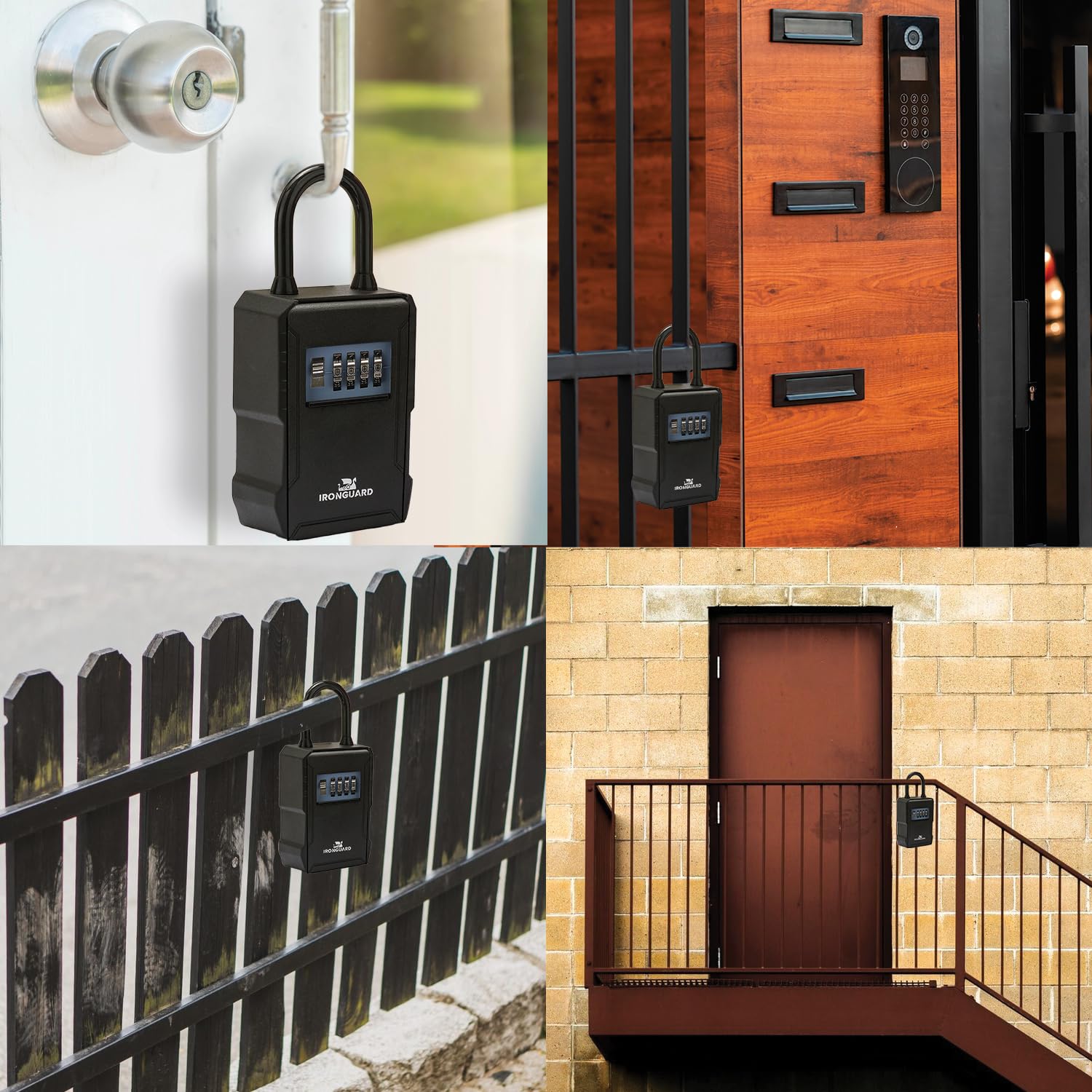 Key safe. Large model with padlock. Black