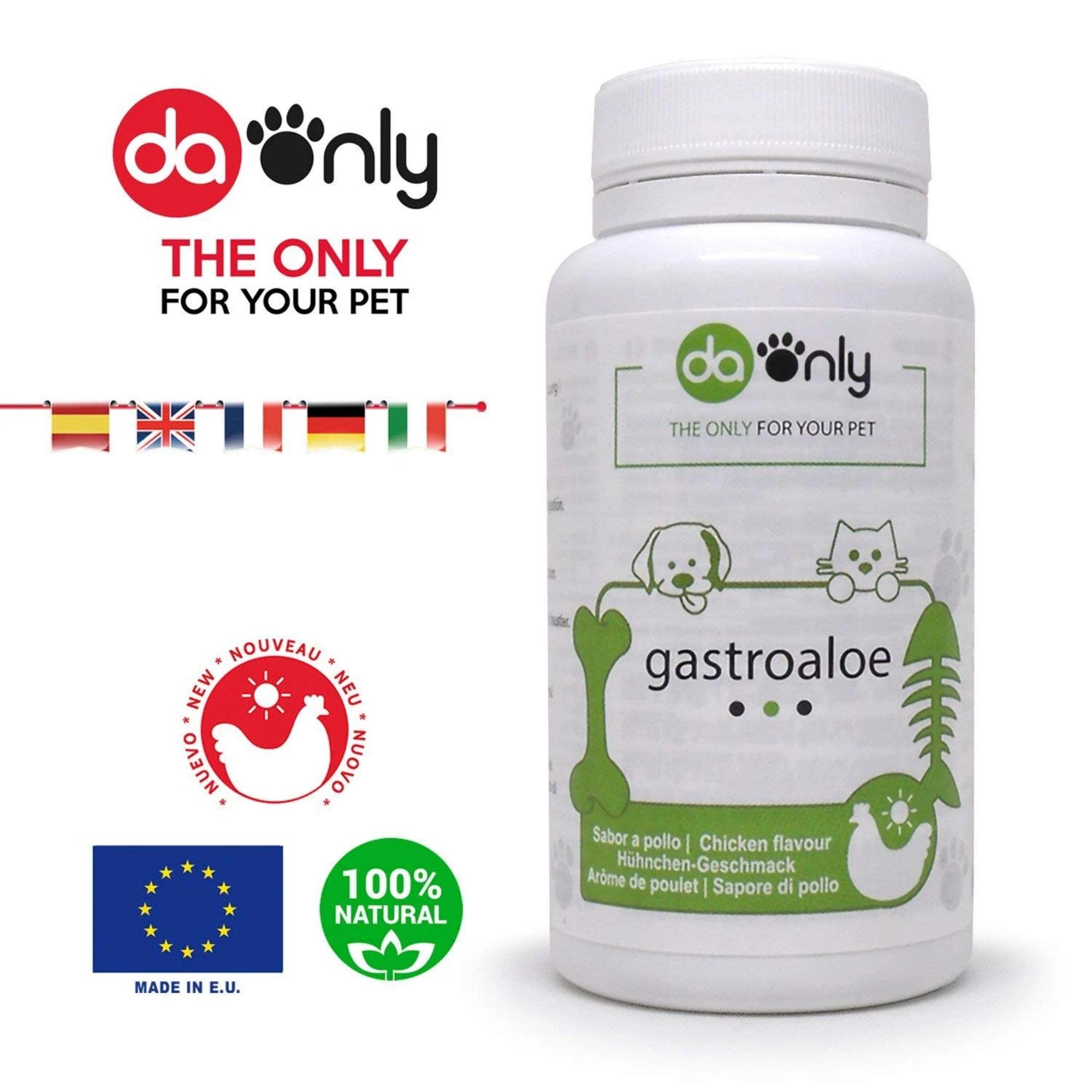 Daonly - Probiotika fr Hunde und Katzen - 90 Tabletten mit  Hhnchengeschmack - Aus Aloe Vera - Untersttzt die Verdauung - Hilft bei  der Vorbeugung von Magenschleimhautentzndungen : Amazon.de: Haustier