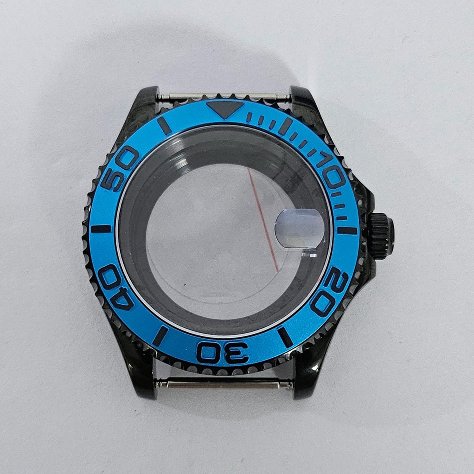 40 mm Uhrengehäuse Saphirkristallglas Passend für NH35 NH36 NH34 2824 8215 Uhrwerke, 28,5 mm Zifferblatt Uhrenreparaturteile (D Glass Bottom Cover)