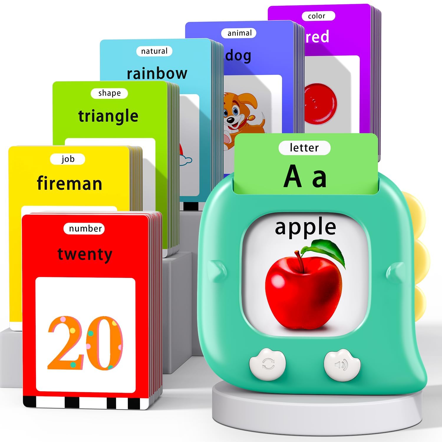 Photo 1 of Kidzdo Dinosaur Sight Words Talking Flash Cards for 2 3 4 5 6 Years Old Boys and Girls, Easter Stuff Birthday Gifts for Toddler, Pocket Speech Learning Toys Helps Language Delay Kids, Green
