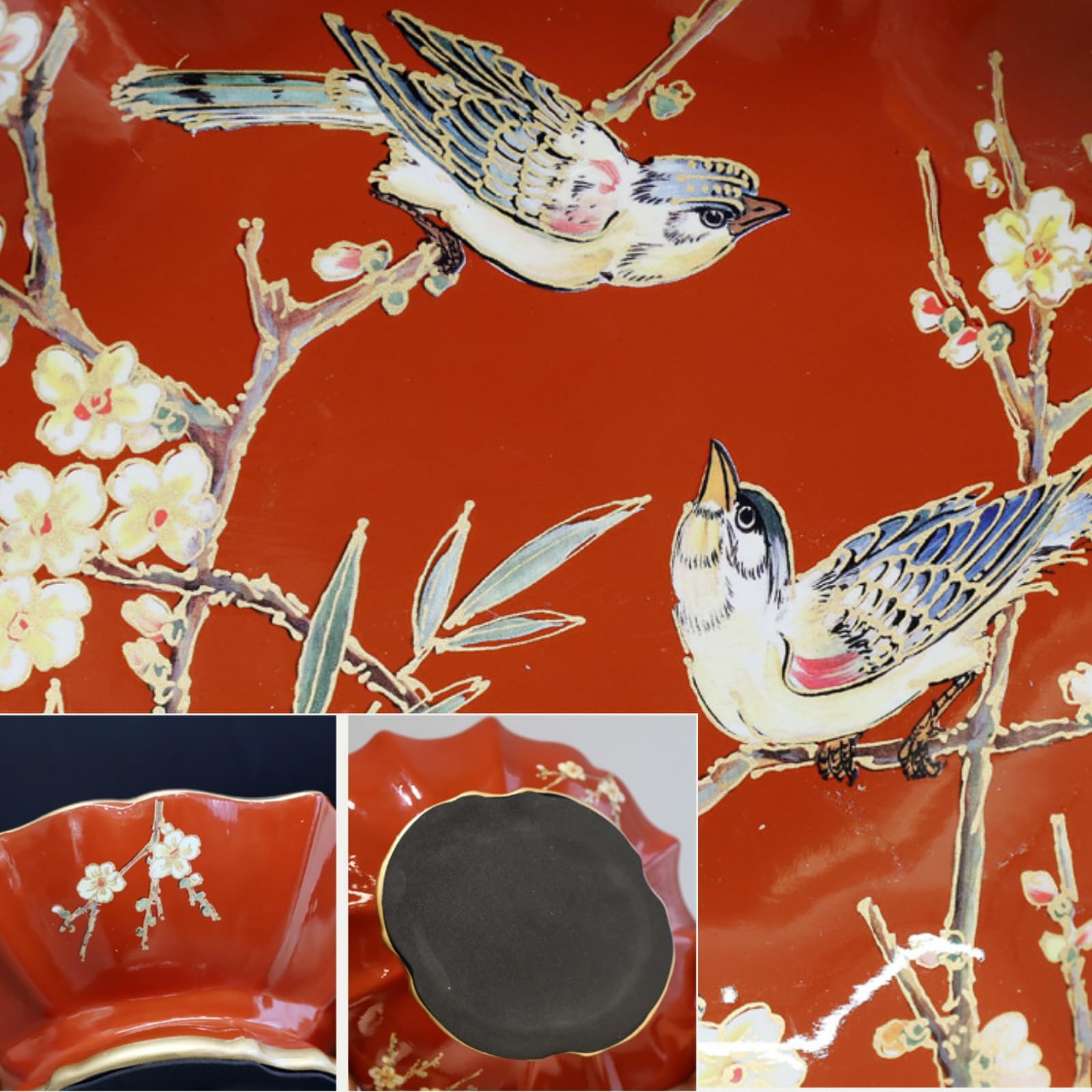 Générique Corbeille à Fruits en Porcelaine Floral Bol à Collation Décoration Coupe de Fruit Pour Collation, Fruits, Dessert, Cadeau de Cuisine