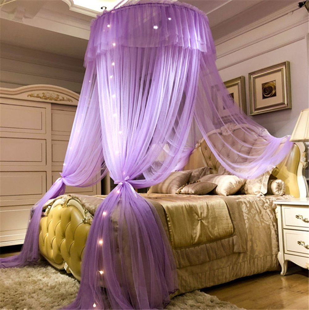 Jolitac Bed Canopy Lace Mosquito Net for Girls Beds, Unique Princess