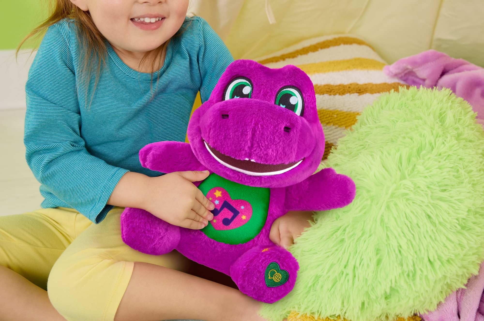 Barney World Toddler Toys, Tall Plush, 10.5 -inch Figure with Sounds, Soft Texture for Play Kids Ages 2+ Years - Image 3