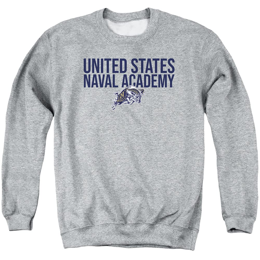 LOGOVISION Us Naval Academy Official Stacked Unisex Adult Crewneck Sweatshirt