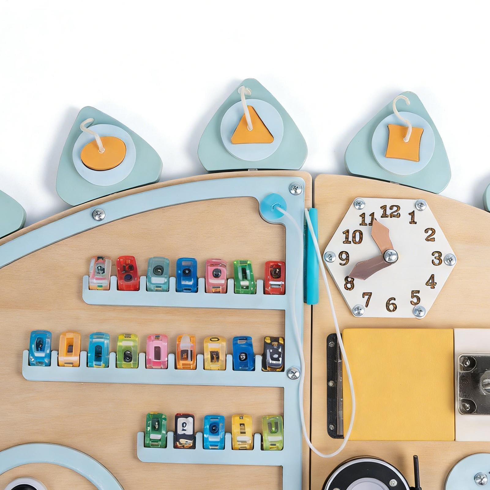 Sensorisches Wandbrett – Lernspielzeug Aus Holz In Dinosaurierform | 88 cm Großes Aktivitätsbrett Für Feinmotorik – Für Kinder, Mädchen, Zuhause, Klassenzimmer, Spielzimmer, Vorschule