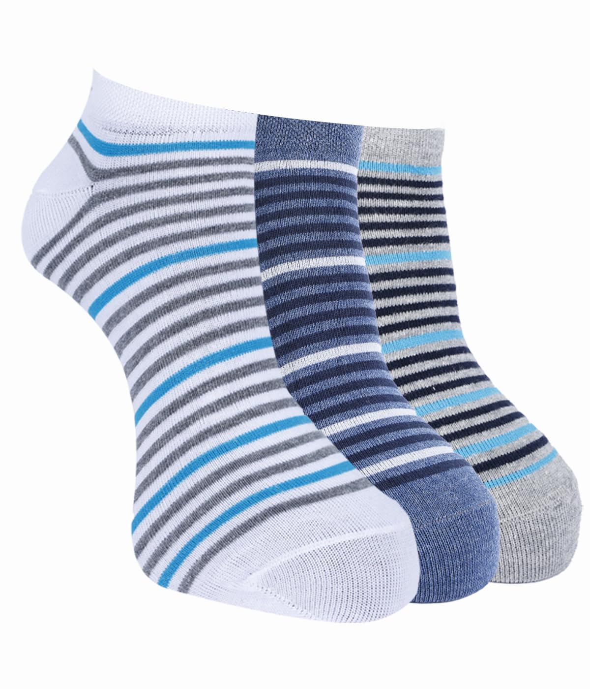 force nxt BY Dollar Socks for Men Solid Ankle Length Cotton Socks, Free Size, Pack of 3 (Multicoloured)-picture-40