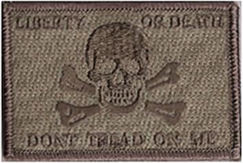 Liberty Or Death Skull & Bones Tactical Patch - Multitan