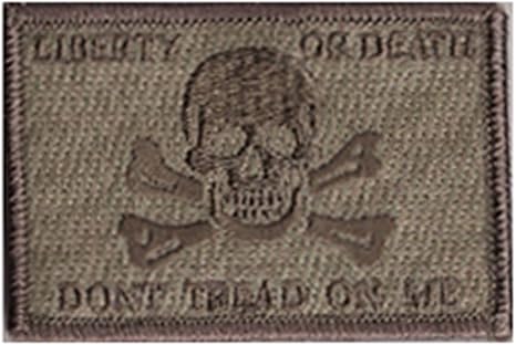 Liberty Or Death Skull & Bones Tactical Patch - Multitan
