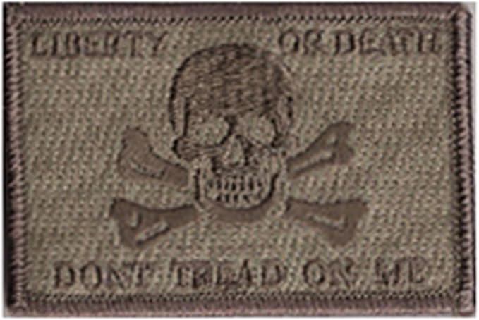 Liberty Or Death Skull & Bones Tactical Patch - Multitan