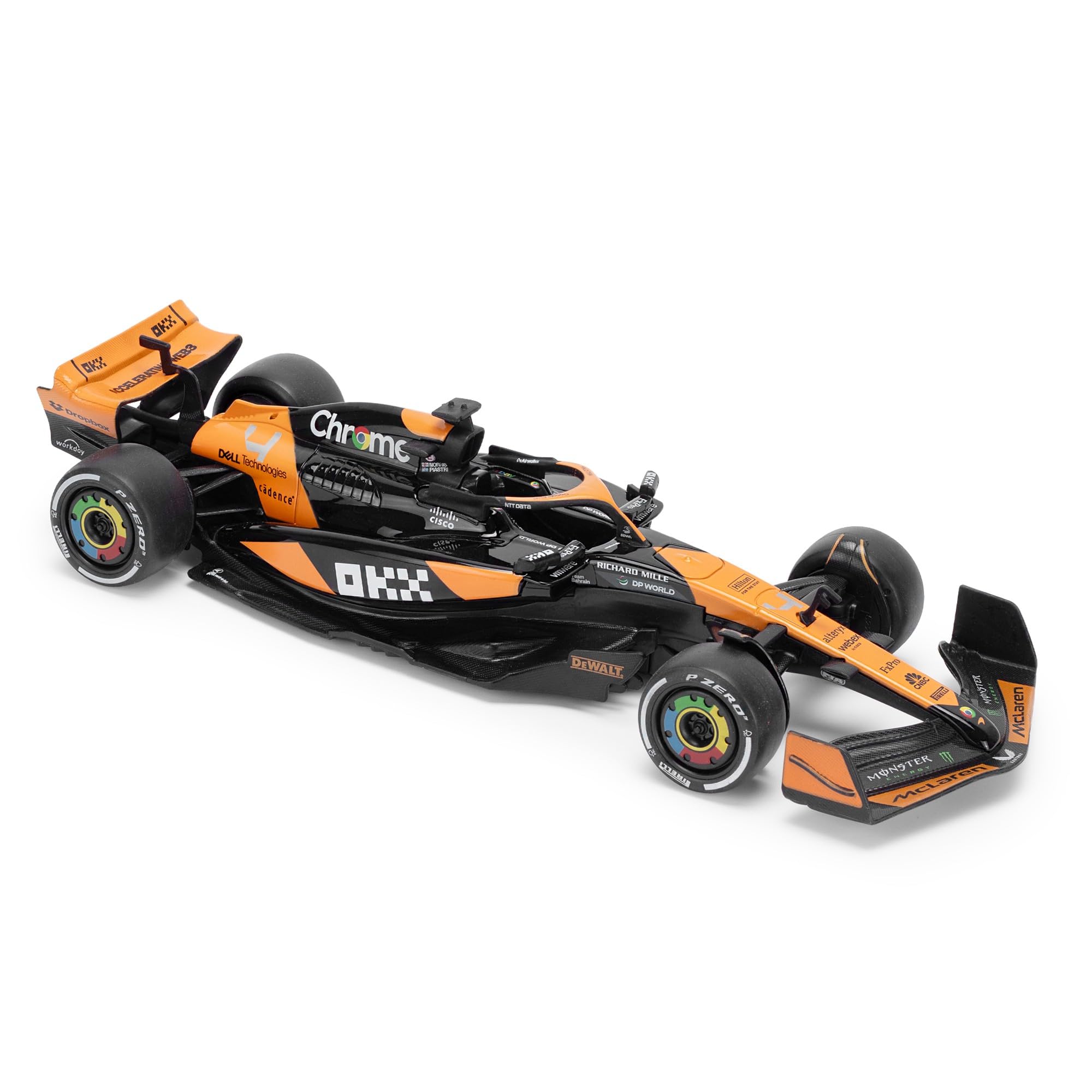 CMJ McLaren MCL38 F1 Modellauto im Maßstab 1:18-2024 | Detailliertes Sammlermodell aus Druckguss | Offiziell Lizenziertes Produkt | Miami Grand Prix 2024
