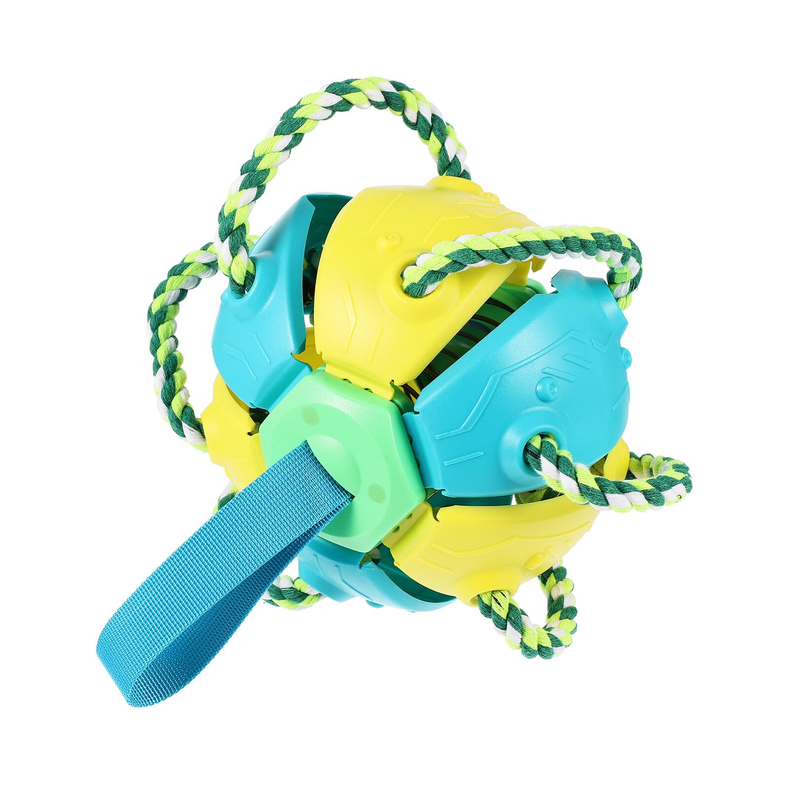 Toyvian Hundespielzeug Interaktiver Kauspielzeug Welpen Outdoor Wurfball Robust Leicht Verbessert Jagdinstinkt Fördert Gesundheit Spaßig für Kleine und Mittlere Hunde Gelb blau