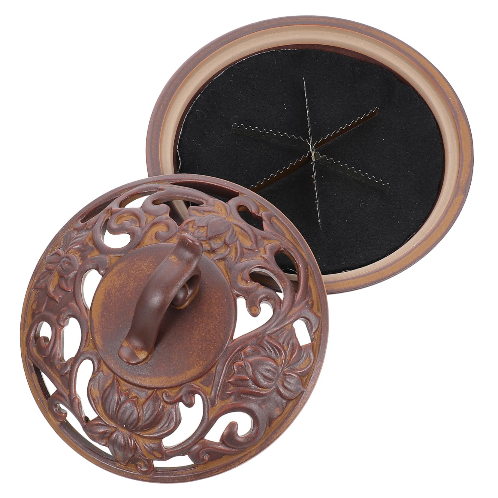 Bruciatore Incenso Ceramico, Porta Incenso da Tavolo, Decorazione | Stile Retrò Bronzo, per Camera da Letto e Ambiente Interno, Uso Multifunzione per Aromaterapia e Relax