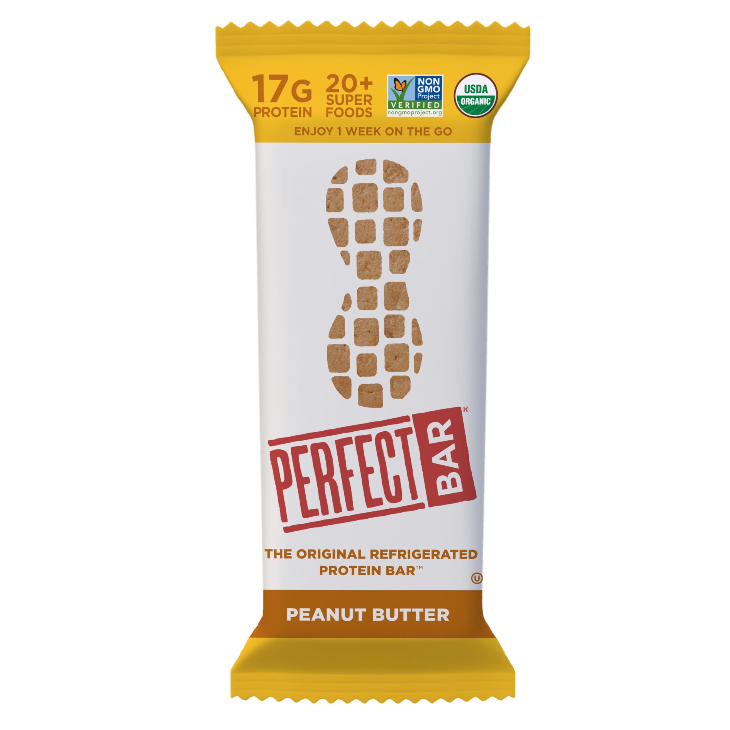 Gluten-Free Peanut Butter Refrigerated Protein Bar, Organic, 2.5 oz
