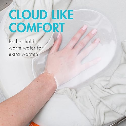 Miniatura 6 de Boon Puff+ - Bañista inflable para bebé con funda de microfibra, alas para envolver y bolsa de almacenamiento, para recién nacidos y bebés