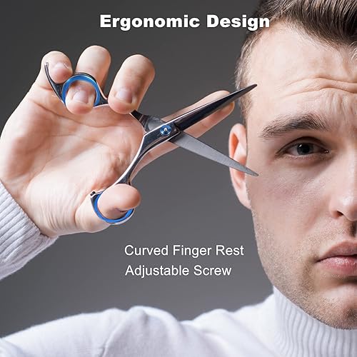 Miniatura 5 de Kit de tijeras de corte de pelo, 11 piezas de tijeras profesionales de corte de pelo con tijeras de corte, tijeras de adelgazamiento, cepillo de