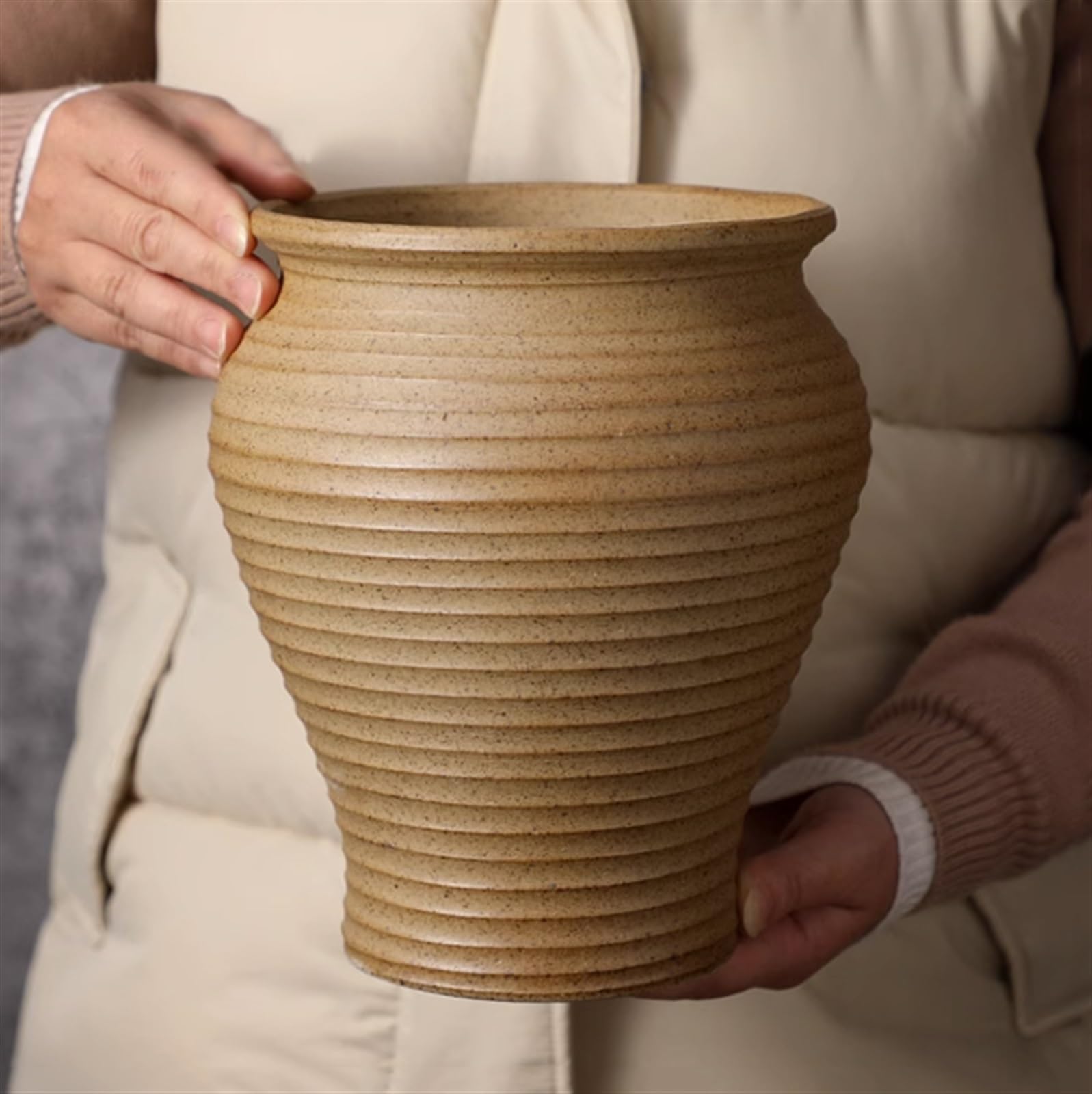 Doniczki Doniczka ceramiczna Duży dwuczęściowy zestaw zabytkowych wysokich ceramicznych słoików do doniczek do domu/biura/ogrodu