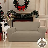 Vista 470 de Easy-Going Funda Elástica para Sofá de 1 Pieza Protector de Muebles para Sofá Suave con Parte Inferior Elástica para Niños, Tela Jacquard