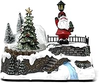 Vista 10 de allgala Casa de Navidad de Polirresina Artesanal Decoración Coleccionable Figura de Casa de Edificio con USB y Batería Fuente de Alimentación Dual