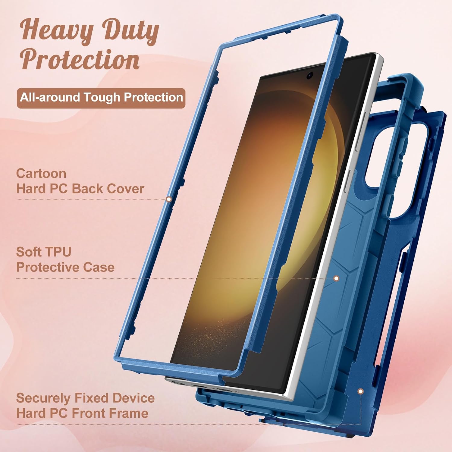 for Galaxy S25 Ultra Case Compatible with MagSafe, Blue Butterfly image 4