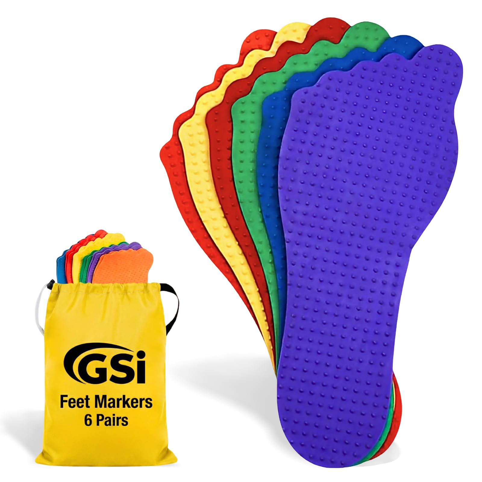 GSi Non-Slip Floor Spot Markers for Sports, Therapy &amp; Classroom