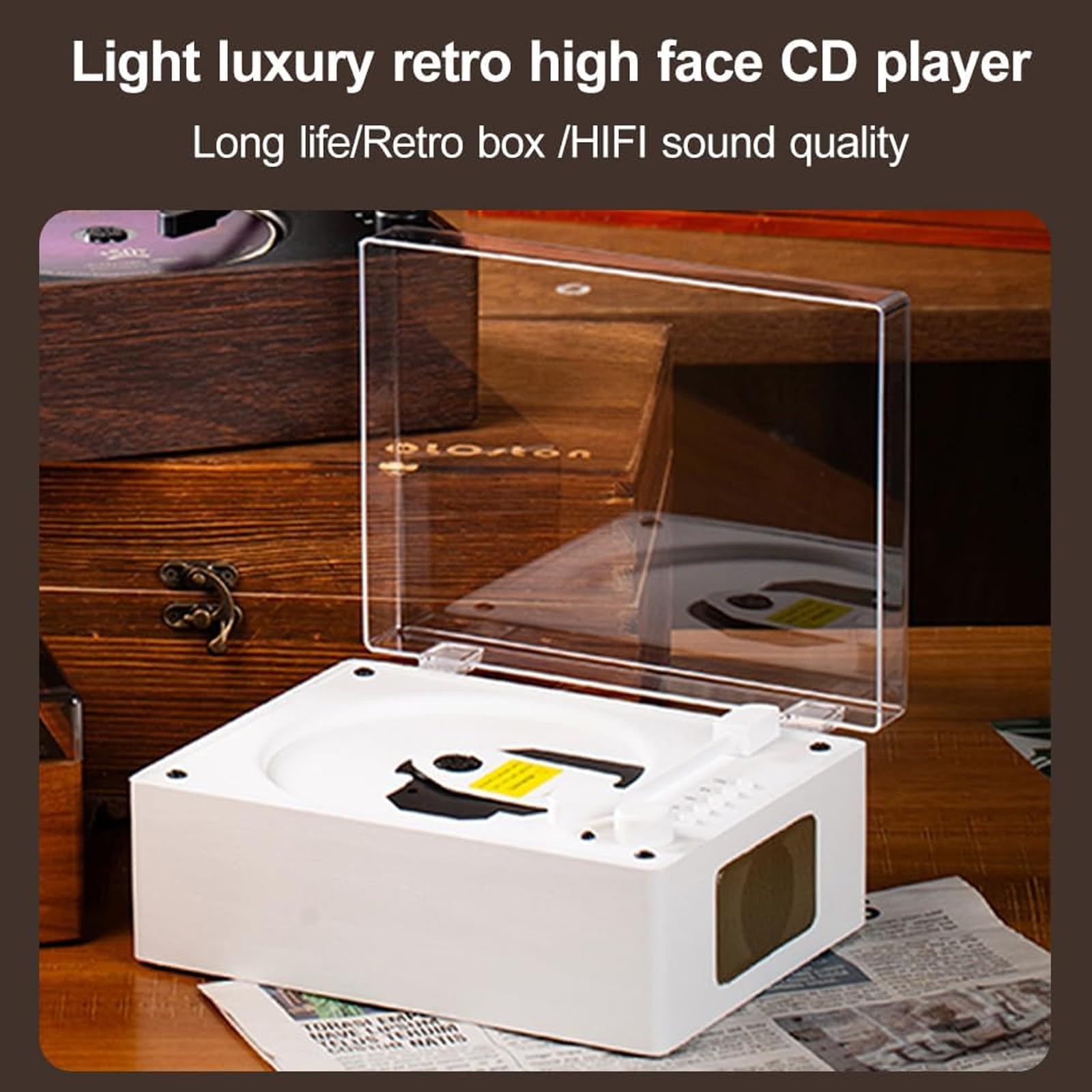 Lettore di Cassette Bluetooth CD Boombox Radio Portatile Retro Record, Musica Domestica con Altoparlanti Telecomando, Effetto sonoro Spaziale a 360°, Supporta unità Flash USB/Computer/Esterno