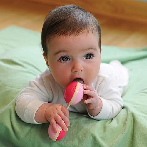 Miniatura 3 de green sprouts Sprout Ware - Sonajero con mancuernas hecho de plantas, aguamarina, más de 3 meses