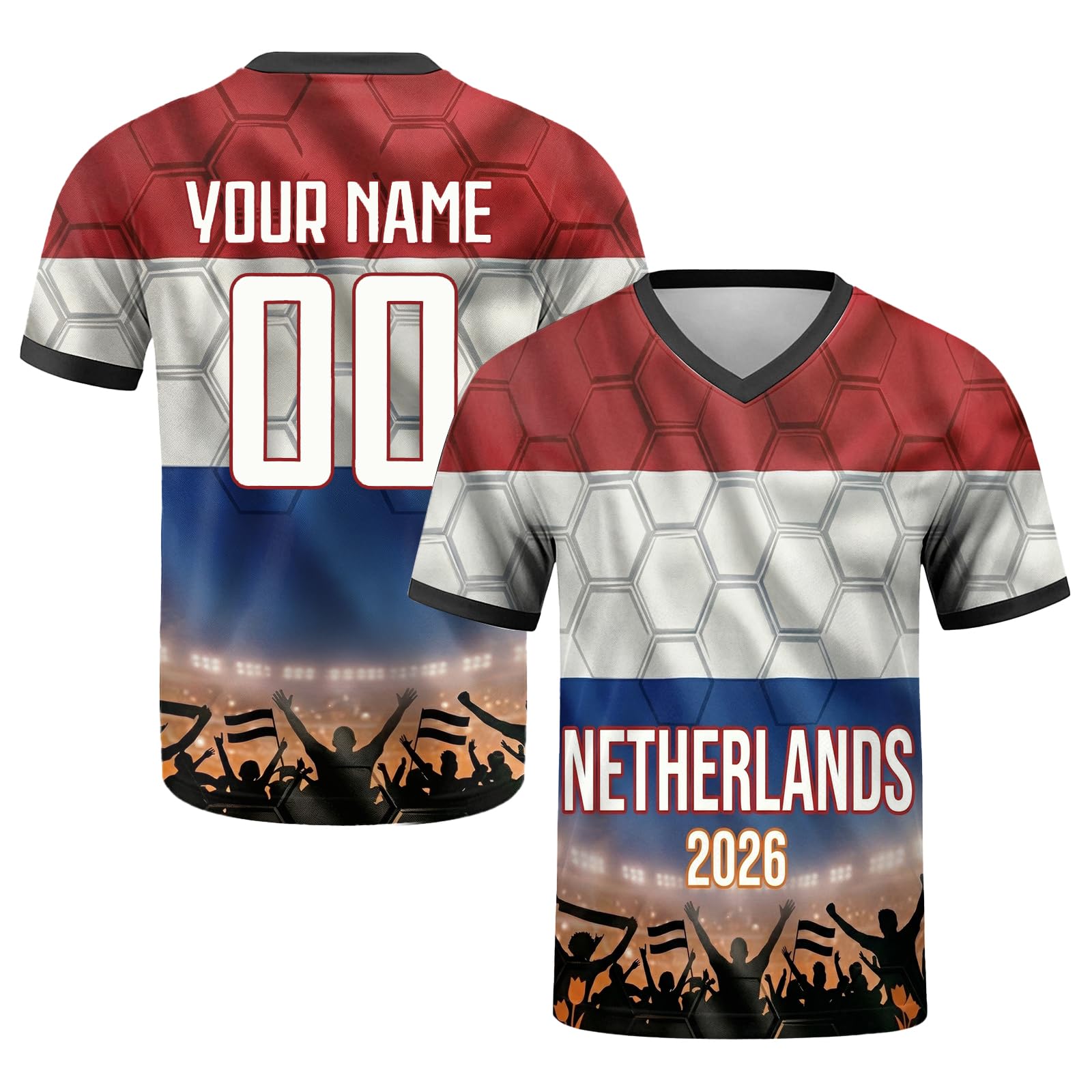 Seguire Personalised Football Shirt 2026 World Football Jersey Custom Name Number Jersey Customisable Fan Top for Men Women Kids