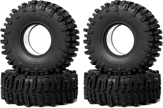 TREAL 1.9 Crawler Tires 1.9 Soft and Sticky Tire for 1/10 1/10 RC Crawler44 * 120mm-B