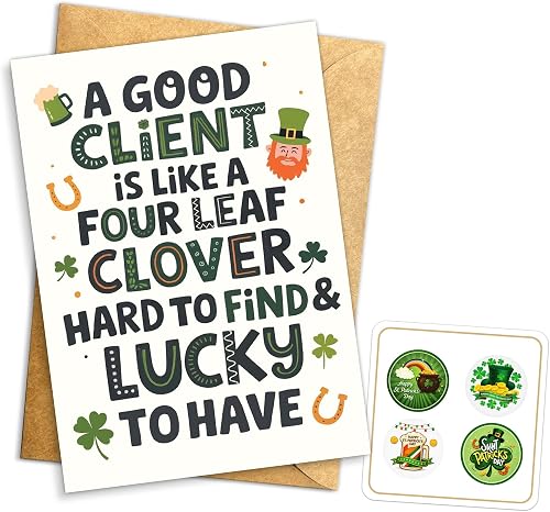 St. Patrick's Day Greeting Card, Saint Patricks Day Gift for Him, Her, Husband, 