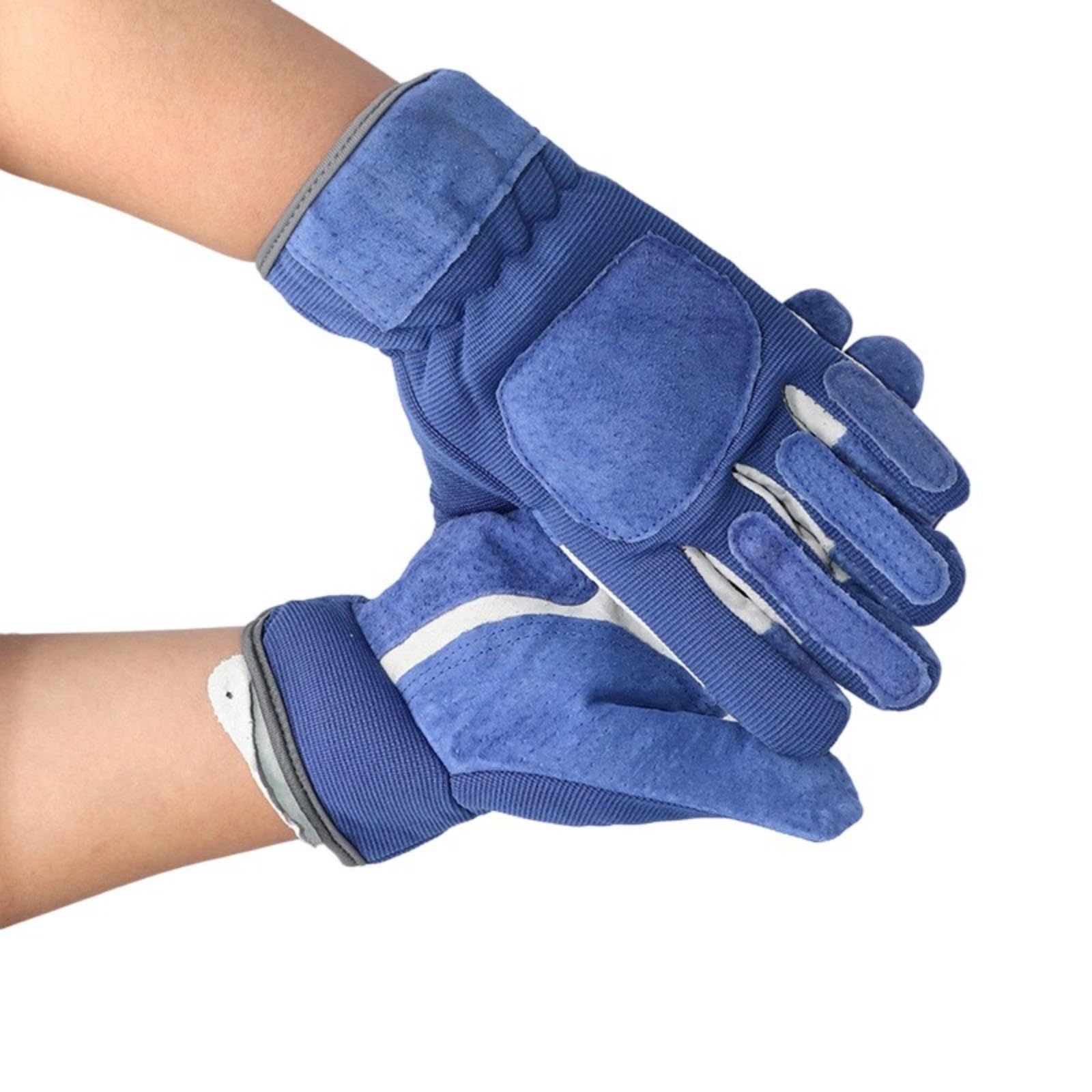 Alloneslife Women's Blue Flexible Work Gloves With Sun Protections And Reinforced Fabric Gardening For Weeding Digging Planting Gardening For Men