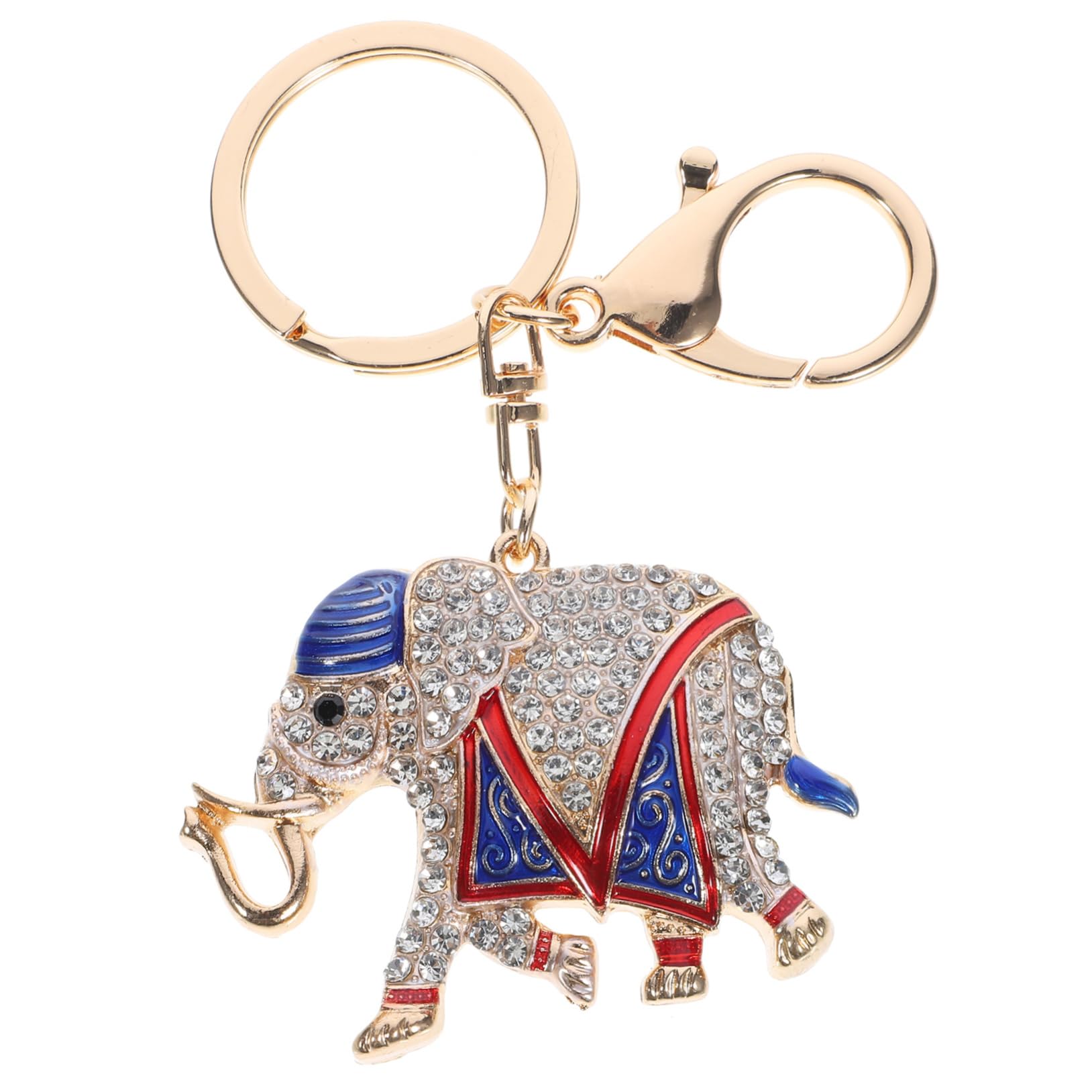VALICLUD 4 Piezas Llavero Elefante Llavero De Mujer Elefante Llavero Llavero De Elefante De Diamantes De Imitación Animal De Aleación De Zinc De Diamantes De Imitación Perder Bolso