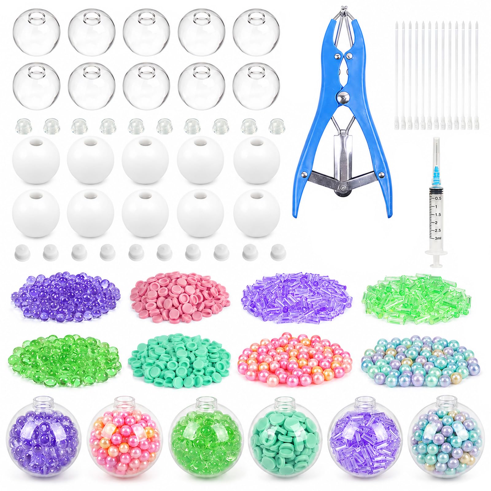 15pcs Squishy Making Kit - 6cm Thickened Silicone Blank Stress Ball Skins, Diy Custom Squeeze Toys Set With Transparent And White Empty Shells For Adults Sensory Crafting (G-20pcs) â image 1
