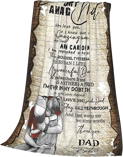 Miniatura 3 de Regalos para papá de hija, hijo, día del padre, manta de franela de forro polar para cama, silla, sofá, decoración del hogar, 80 x 60 pulgadas