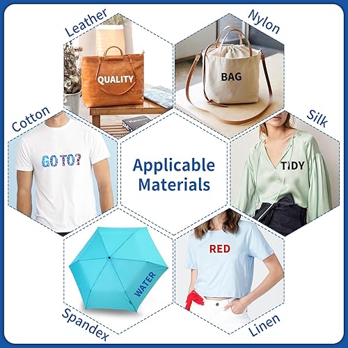 Miniatura 6 de 30 hojas de 930 letras para planchar para ropa, letras de transferencia de calor de 1.6 pulgadas con letras de vinilo A-Z para planchar en 5