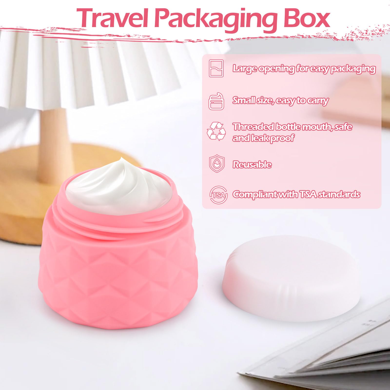 Bouteille de Voyage Cosmetique Vide 12 PCS mit Trousse de Toilette Transparente pour Maquillage