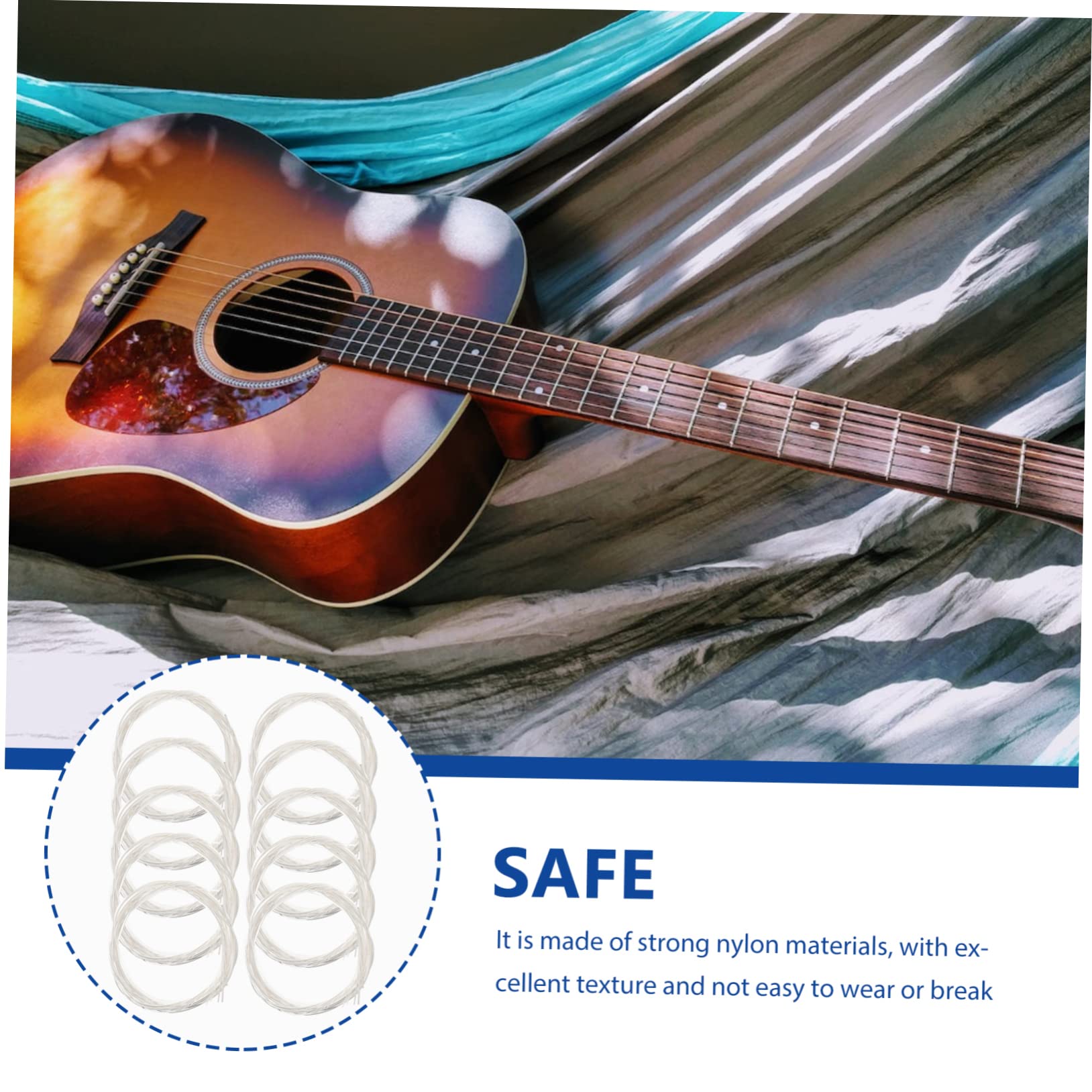 ibasenice 20confezioni Pacchi Di Corde Per Chitarra Nylon Di Corde Resistenti Per Chitarra Folk Per Musicisti e Regali Per Amici e Familiari